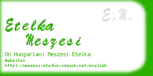 etelka meszesi business card